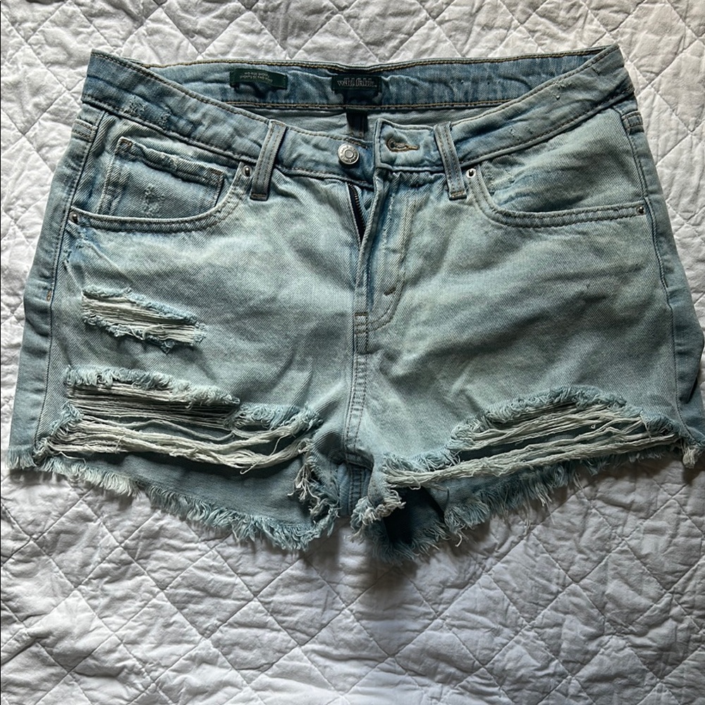 Wild Fable Light Blue Distressed Jean Shorts